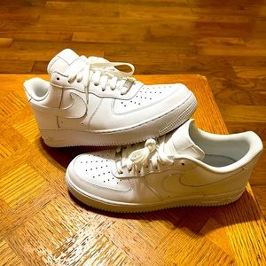 Nike Air Force 1, All white, Mens size 11 (Used)